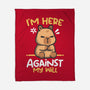 Grumpy Capybara-None-Fleece-Blanket-NemiMakeit