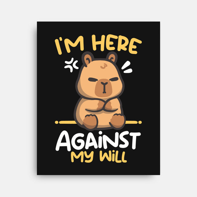 Grumpy Capybara-None-Stretched-Canvas-NemiMakeit
