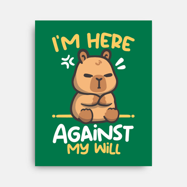 Grumpy Capybara-None-Stretched-Canvas-NemiMakeit