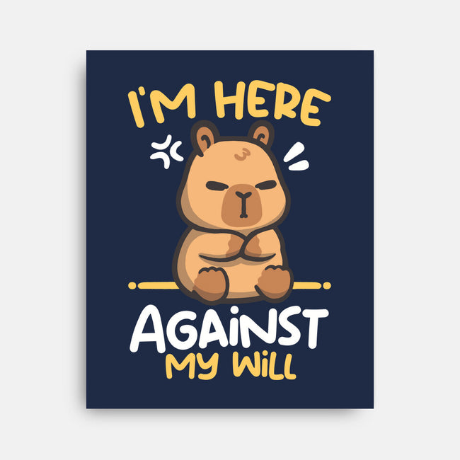 Grumpy Capybara-None-Stretched-Canvas-NemiMakeit