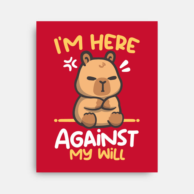 Grumpy Capybara-None-Stretched-Canvas-NemiMakeit