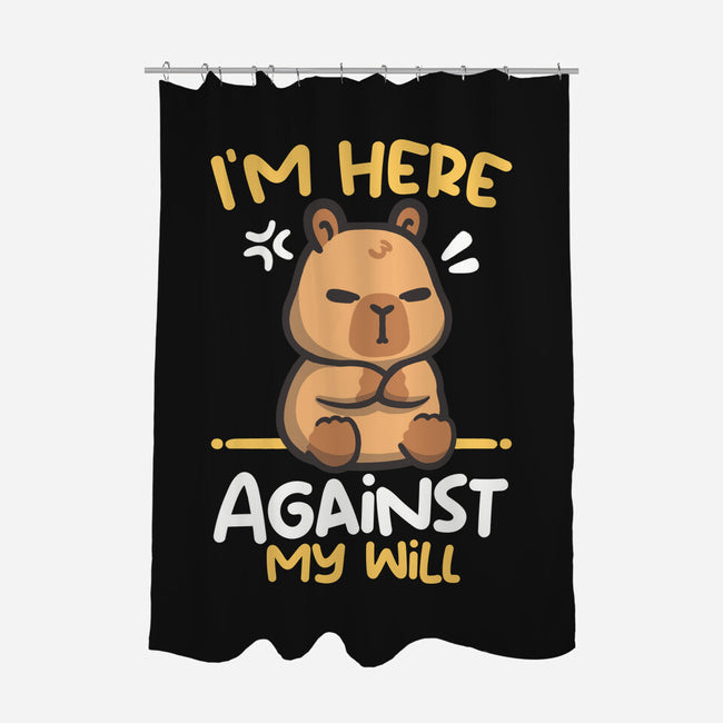 Grumpy Capybara-None-Polyester-Shower Curtain-NemiMakeit
