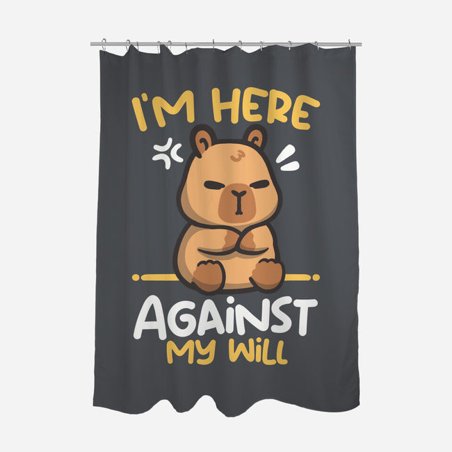 Grumpy Capybara-None-Polyester-Shower Curtain-NemiMakeit