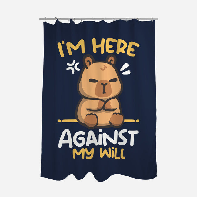 Grumpy Capybara-None-Polyester-Shower Curtain-NemiMakeit