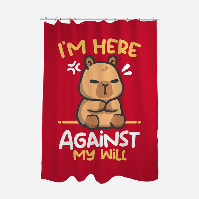 Grumpy Capybara-None-Polyester-Shower Curtain-NemiMakeit