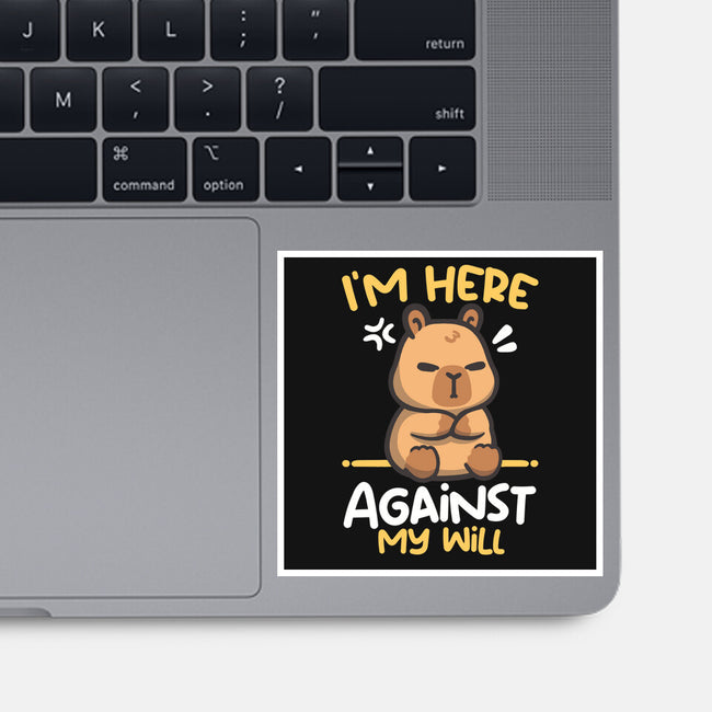 Grumpy Capybara-None-Glossy-Sticker-NemiMakeit