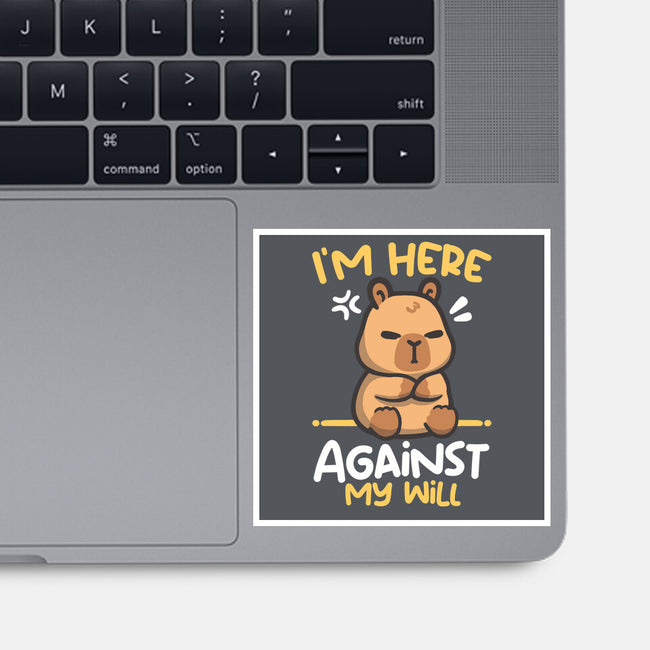 Grumpy Capybara-None-Glossy-Sticker-NemiMakeit