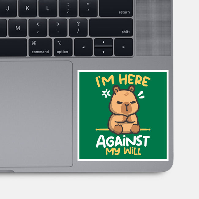 Grumpy Capybara-None-Glossy-Sticker-NemiMakeit