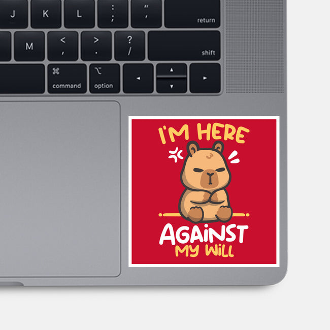 Grumpy Capybara-None-Glossy-Sticker-NemiMakeit