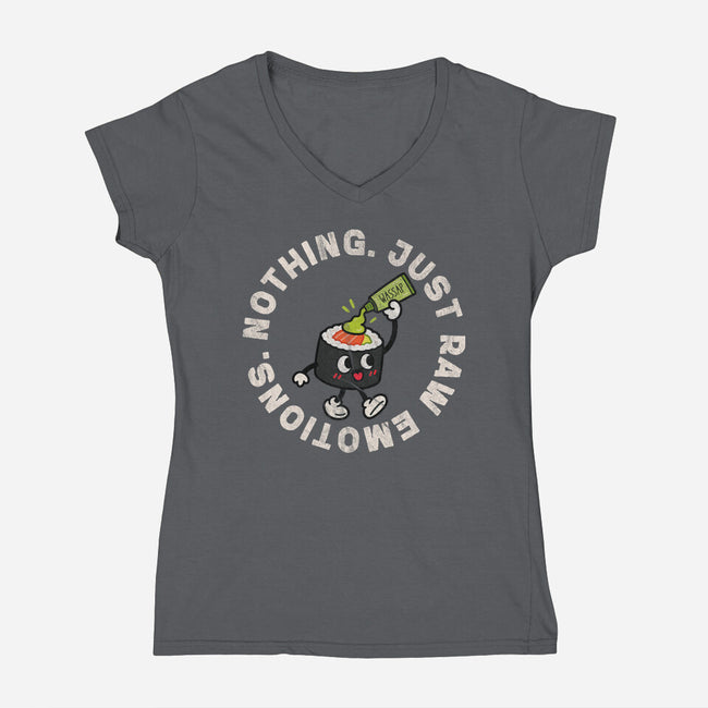 Raw Emotions-Womens-V-Neck-Tee-benyamine12