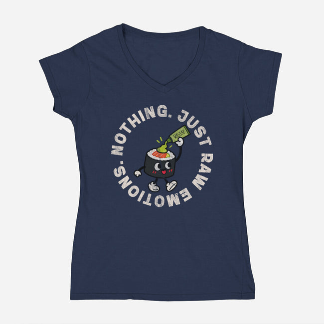 Raw Emotions-Womens-V-Neck-Tee-benyamine12