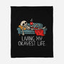 Living My Okayest Life-None-Fleece-Blanket-benyamine12