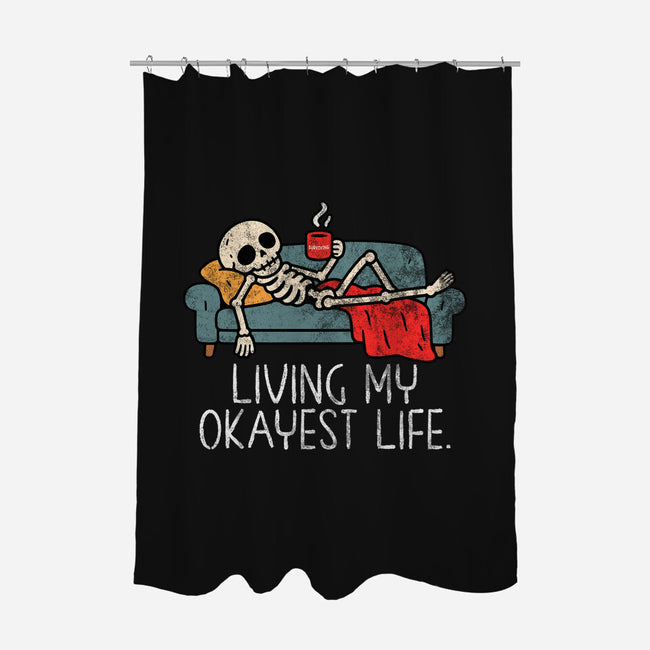Living My Okayest Life-None-Polyester-Shower Curtain-benyamine12
