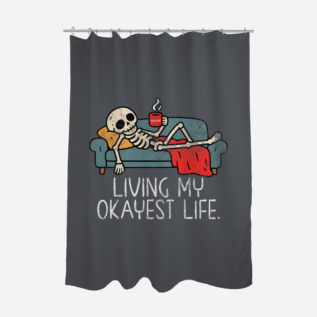 Living My Okayest Life-None-Polyester-Shower Curtain-benyamine12