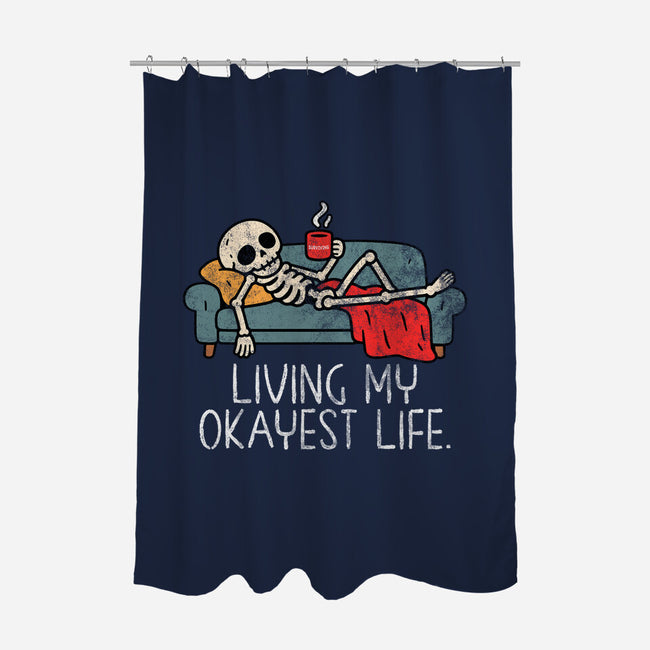 Living My Okayest Life-None-Polyester-Shower Curtain-benyamine12