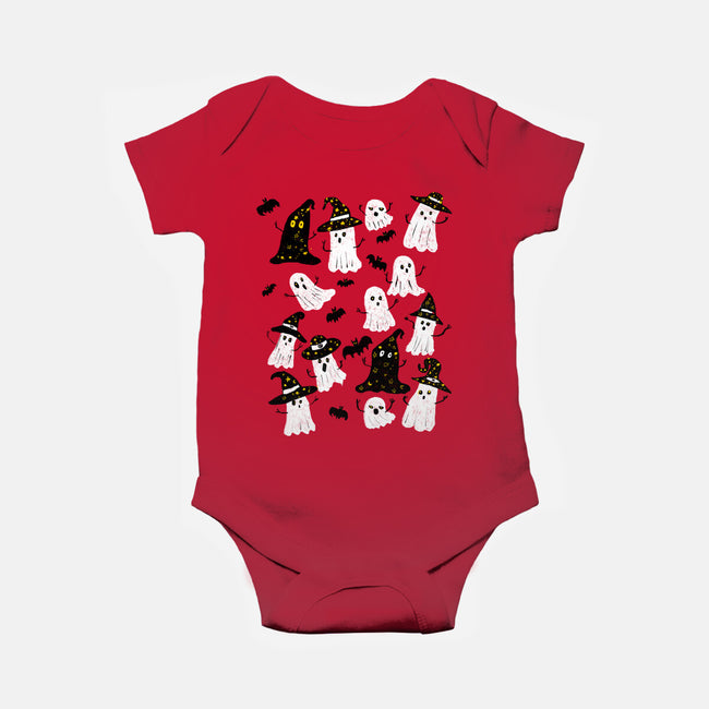Ghosts Party-Baby-Basic-Onesie-kharmazero