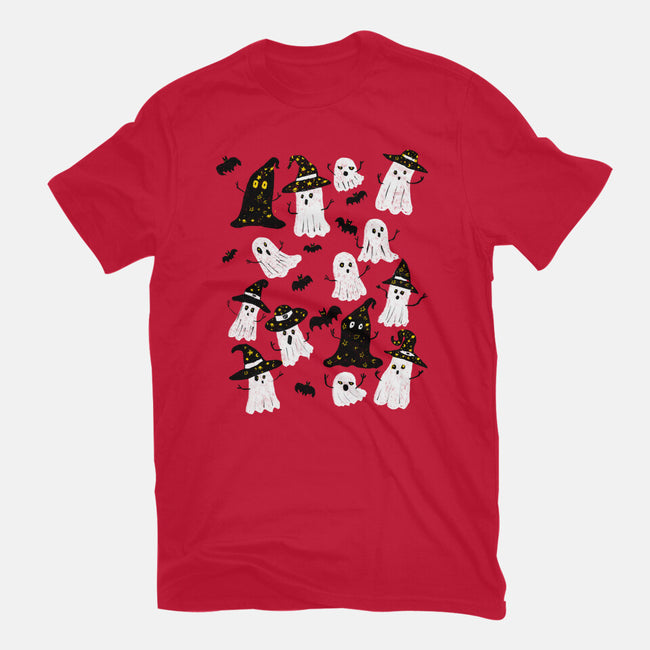 Ghosts Party-Womens-Fitted-Tee-kharmazero