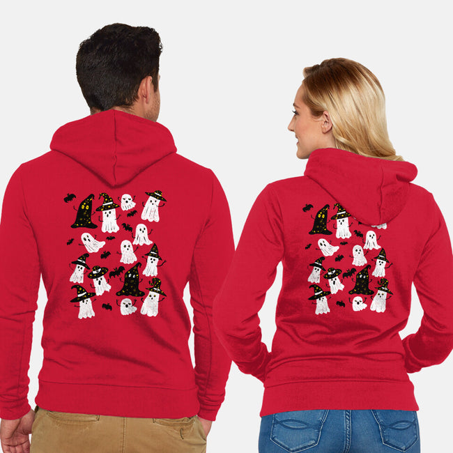Ghosts Party-Unisex-Zip-Up-Sweatshirt-kharmazero