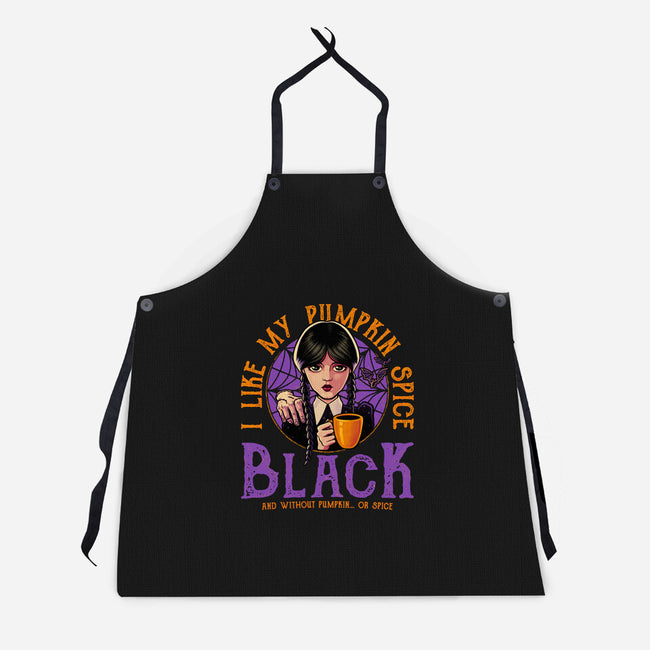 Pumpkin Spice Black-Unisex-Kitchen-Apron-teesgeex