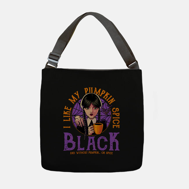 Pumpkin Spice Black-None-Adjustable Tote-Bag-teesgeex