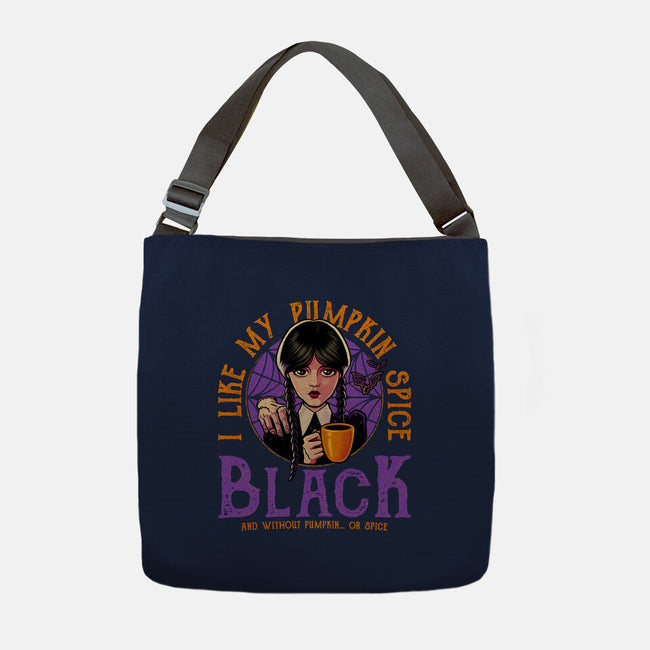 Pumpkin Spice Black-None-Adjustable Tote-Bag-teesgeex