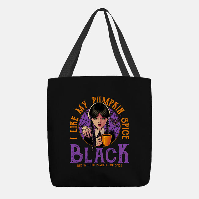 Pumpkin Spice Black-None-Basic Tote-Bag-teesgeex