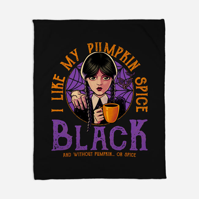 Pumpkin Spice Black-None-Fleece-Blanket-teesgeex