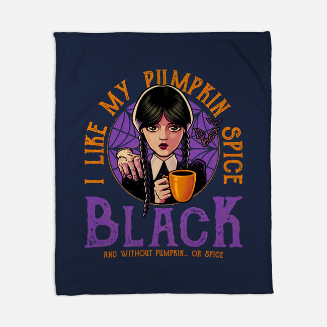 Pumpkin Spice Black-None-Fleece-Blanket-teesgeex