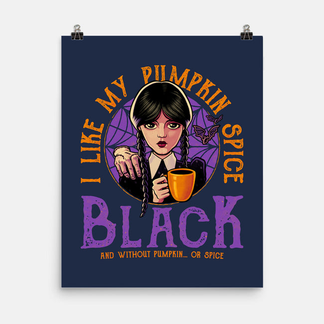 Pumpkin Spice Black-None-Matte-Poster-teesgeex