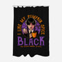 Pumpkin Spice Black-None-Polyester-Shower Curtain-teesgeex
