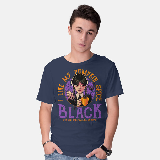 Pumpkin Spice Black-Mens-Basic-Tee-teesgeex