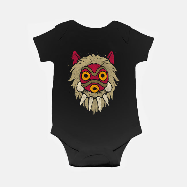 Wolf Mask-Baby-Basic-Onesie-teesgeex