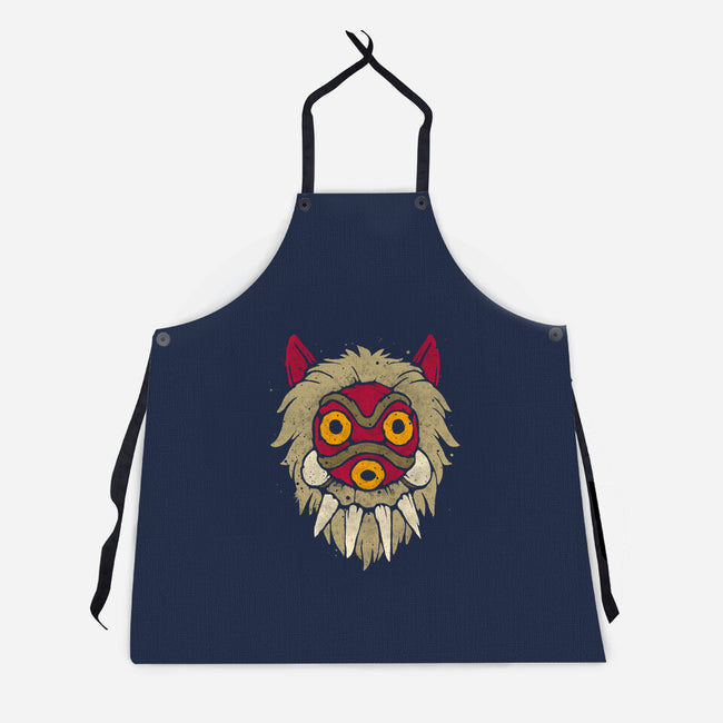 Wolf Mask-Unisex-Kitchen-Apron-teesgeex