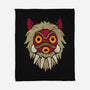 Wolf Mask-None-Fleece-Blanket-teesgeex
