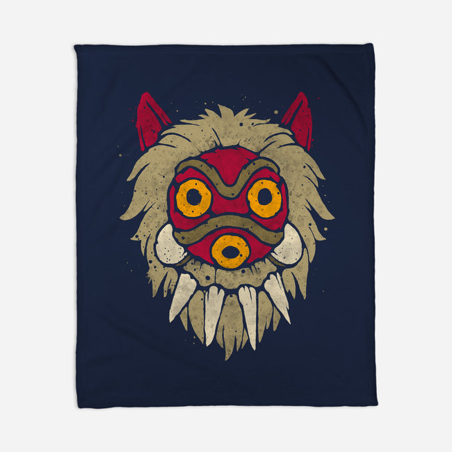 Wolf Mask-None-Fleece-Blanket-teesgeex