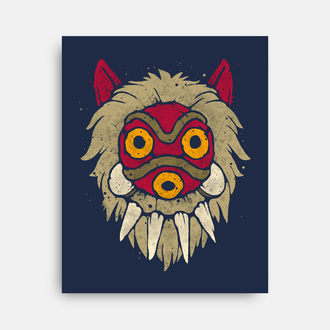 Wolf Mask-None-Stretched-Canvas-teesgeex