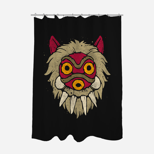 Wolf Mask-None-Polyester-Shower Curtain-teesgeex