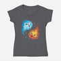 Live Death Fire-Womens-V-Neck-Tee-Vallina84