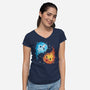 Live Death Fire-Womens-V-Neck-Tee-Vallina84