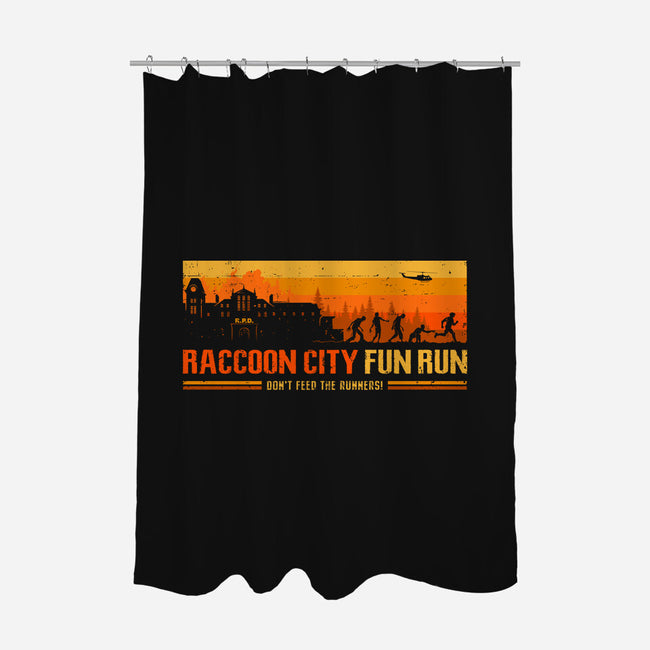 Raccoon City Fun Run-None-Polyester-Shower Curtain-retrodivision
