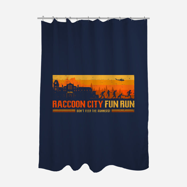 Raccoon City Fun Run-None-Polyester-Shower Curtain-retrodivision