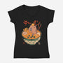Capyramen-Womens-V-Neck-Tee-Eoli Studio