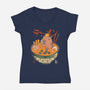 Capyramen-Womens-V-Neck-Tee-Eoli Studio