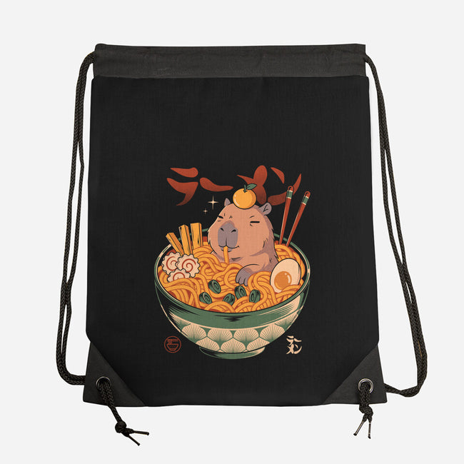Capyramen-None-Drawstring-Bag-Eoli Studio