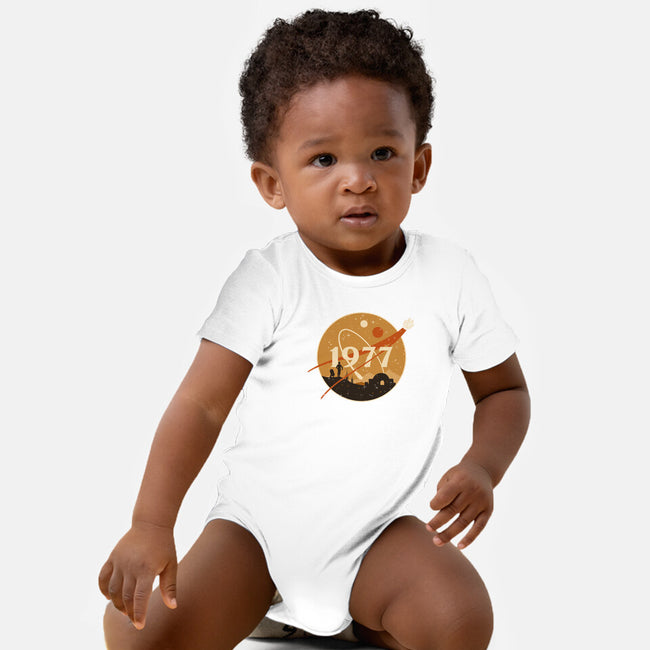 Retro Twin Suns-Baby-Basic-Onesie-retrodivision