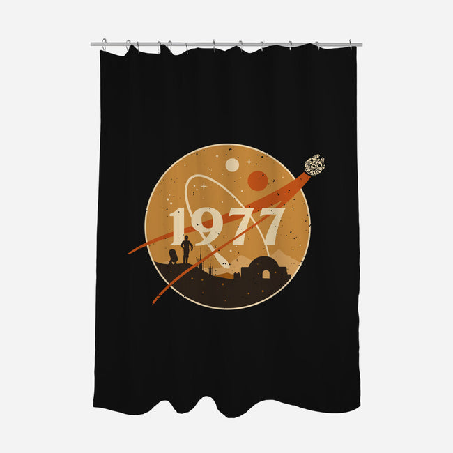 Retro Twin Suns-None-Polyester-Shower Curtain-retrodivision