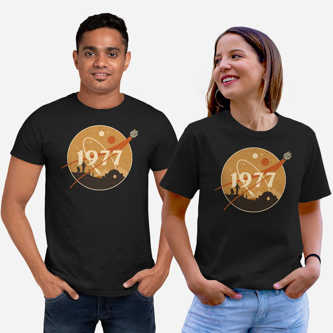 Retro Twin Suns-Unisex-Basic-Tee-retrodivision
