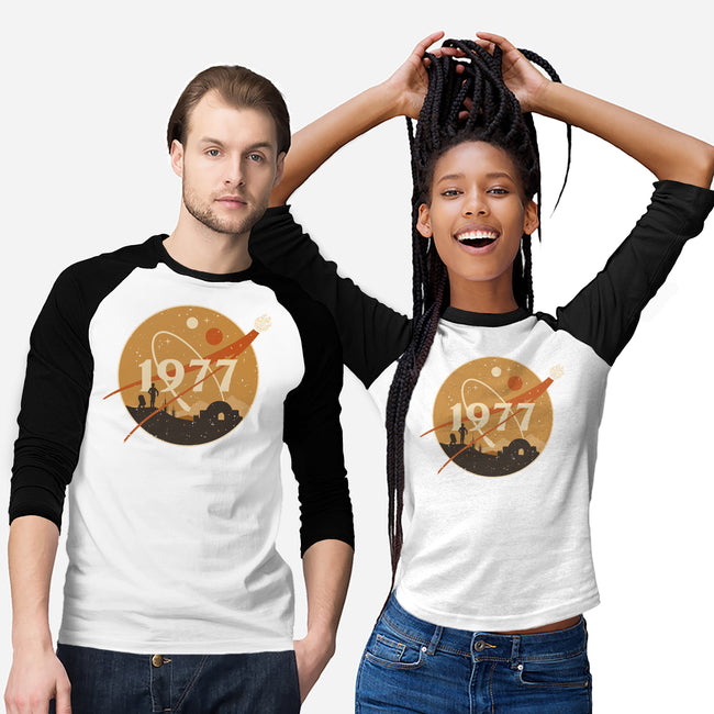 Retro Twin Suns-Unisex-Baseball-Tee-retrodivision