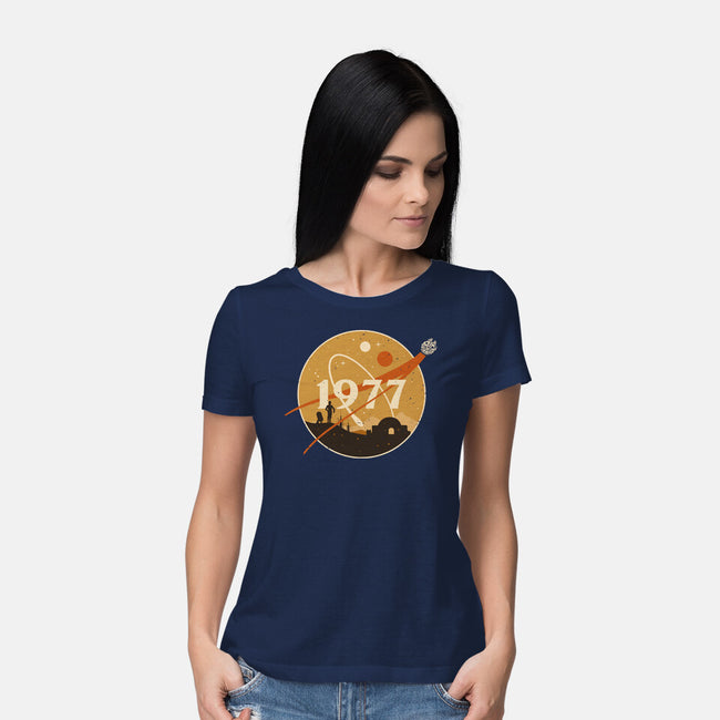 Retro Twin Suns-Womens-Basic-Tee-retrodivision