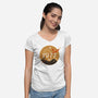 Retro Twin Suns-Womens-V-Neck-Tee-retrodivision